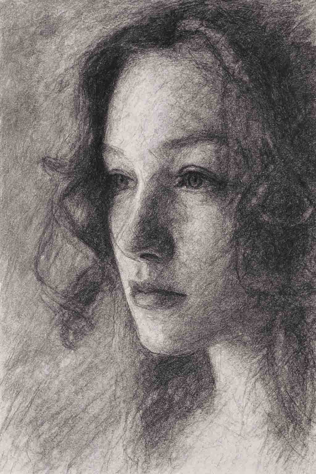 Finished Drawing - Accurate Proportions with Grid Maker Pro Finished proportional drawing created using Grid Maker Pro grid method for accurate measurements