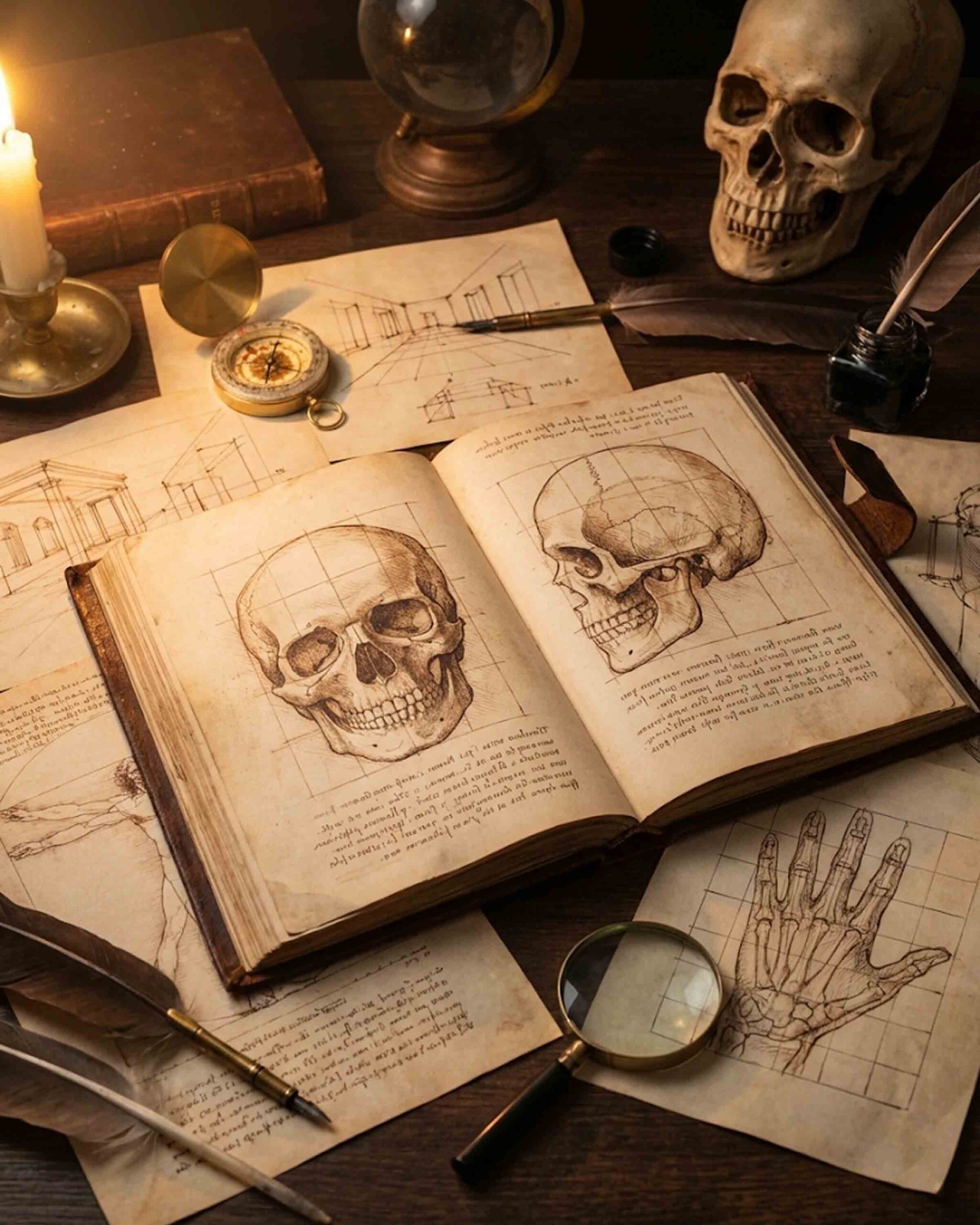 Leonardo da Vinci's grid studies