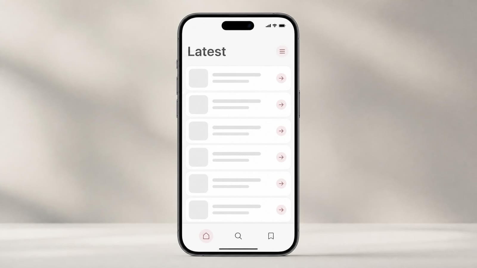 Reference image — drag the handle to apply the mobile app layout grid overlay
